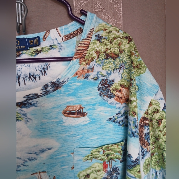 💎 POLO Ralph Lauren Men's Top Tropical Print T-Shirt #0268 - Picture 11 of 14